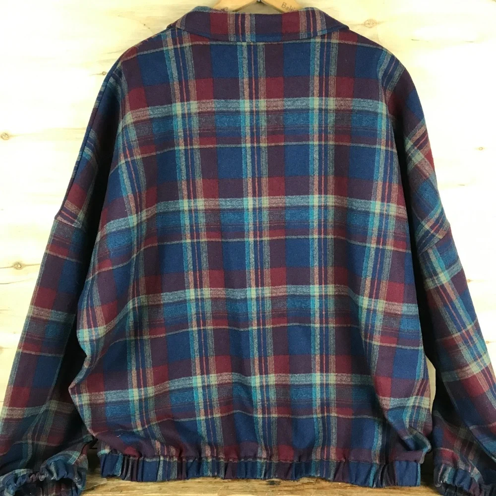 VTG 60s Pendleton Jacket XL Men Wool Bomber Coat Ricky Plaid Tartan‎ Fisherman